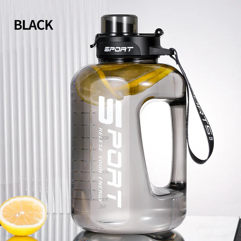 2L Large Capacity Water Bottle with Straw Lid - BPA Free Sports Gym Bottle for Camping & Travel