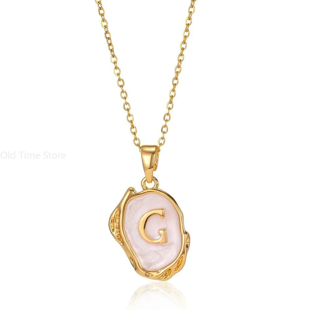 Alphabet Initial Necklace – Stainless Steel Jewelry
