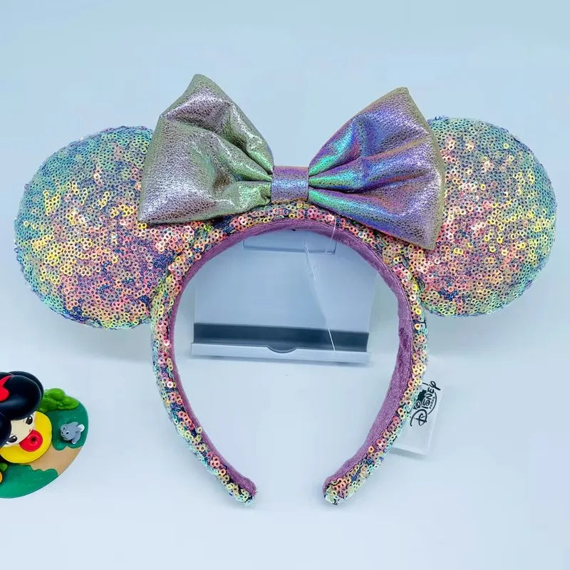 Disney Mickey Ears Headband – Minnie Sequin Party Hairband for Women & Girls