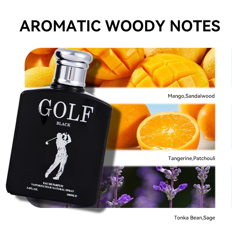 Woody Notes Men's Cologne - Inspired by P.olo Black with Sage, Absinthe & Lemon (100ml Eau de Toilette)