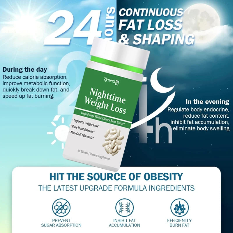 White Kidney Bean Extract - Natural Carb Blocker & Fat Burner for Weight Loss