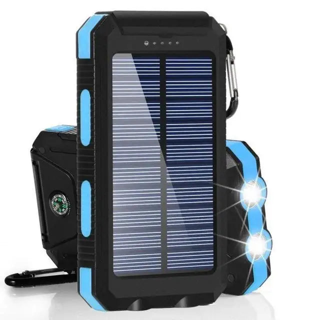 Solar 80000mAh Portable Power Bank with LED Light