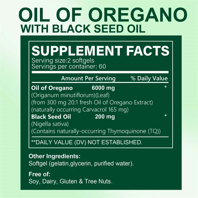 Oregano Oil Immune & Antioxidant Support Supplement
