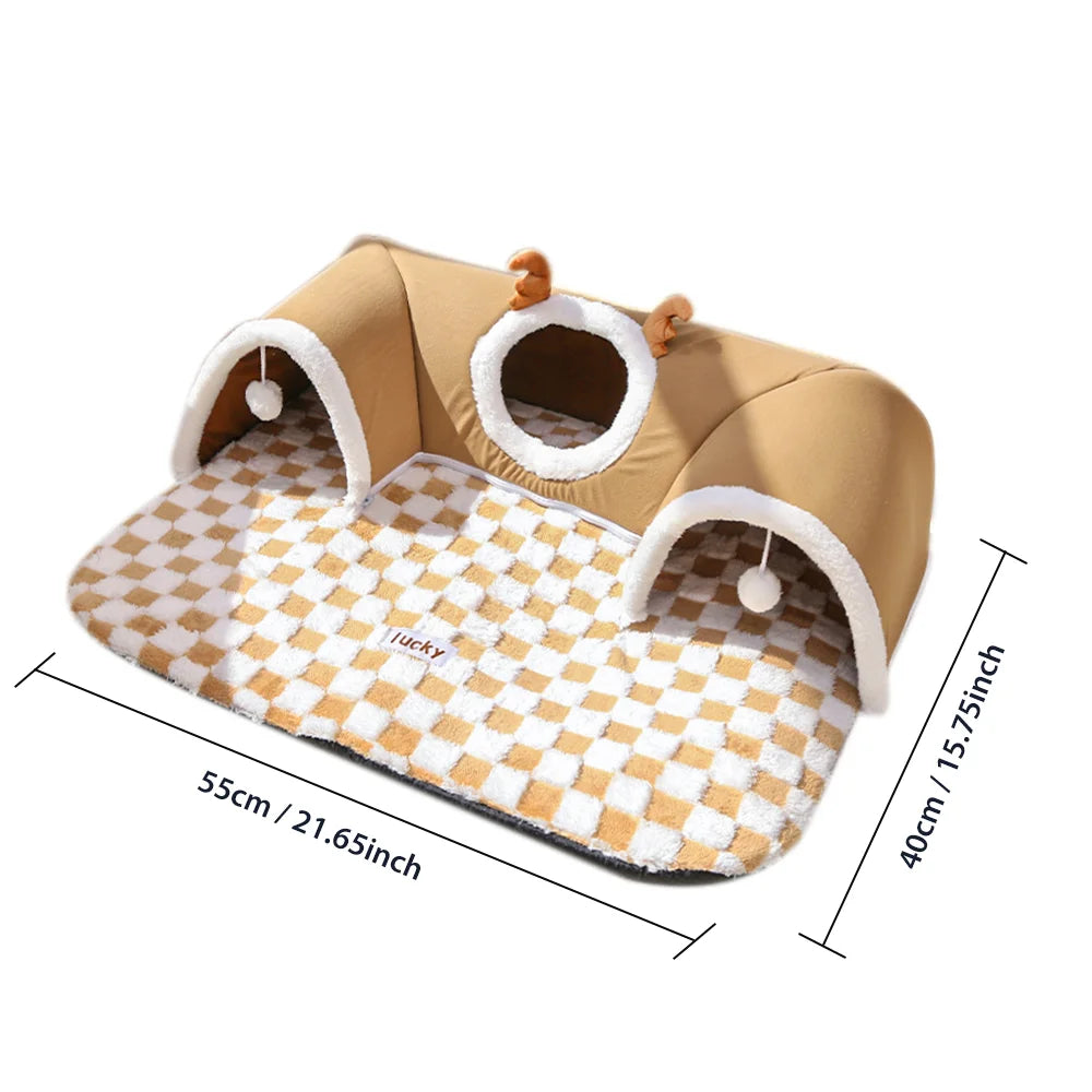 Cat Bed Tunnel – Spacious Collapsible Play Tube with Durable Design