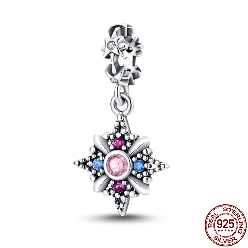 925 Sterling Silver Charm Bead with Zircon - Compatible Bracelet Charm