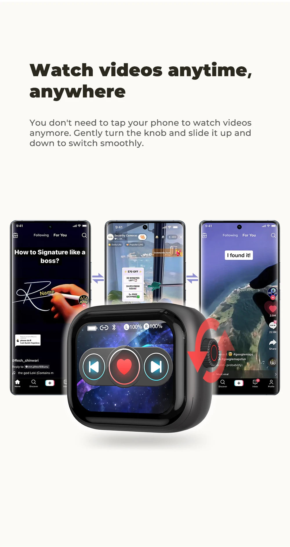 HTC Bluetooth Earphones with AI Translator & HD Subtitles - TWS Sports Wireless