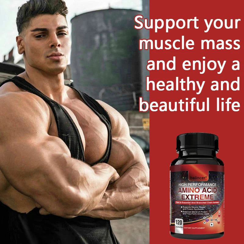 Complete Amino Acids + BCAAs - Muscle Recovery, Repair & Growth Supplement