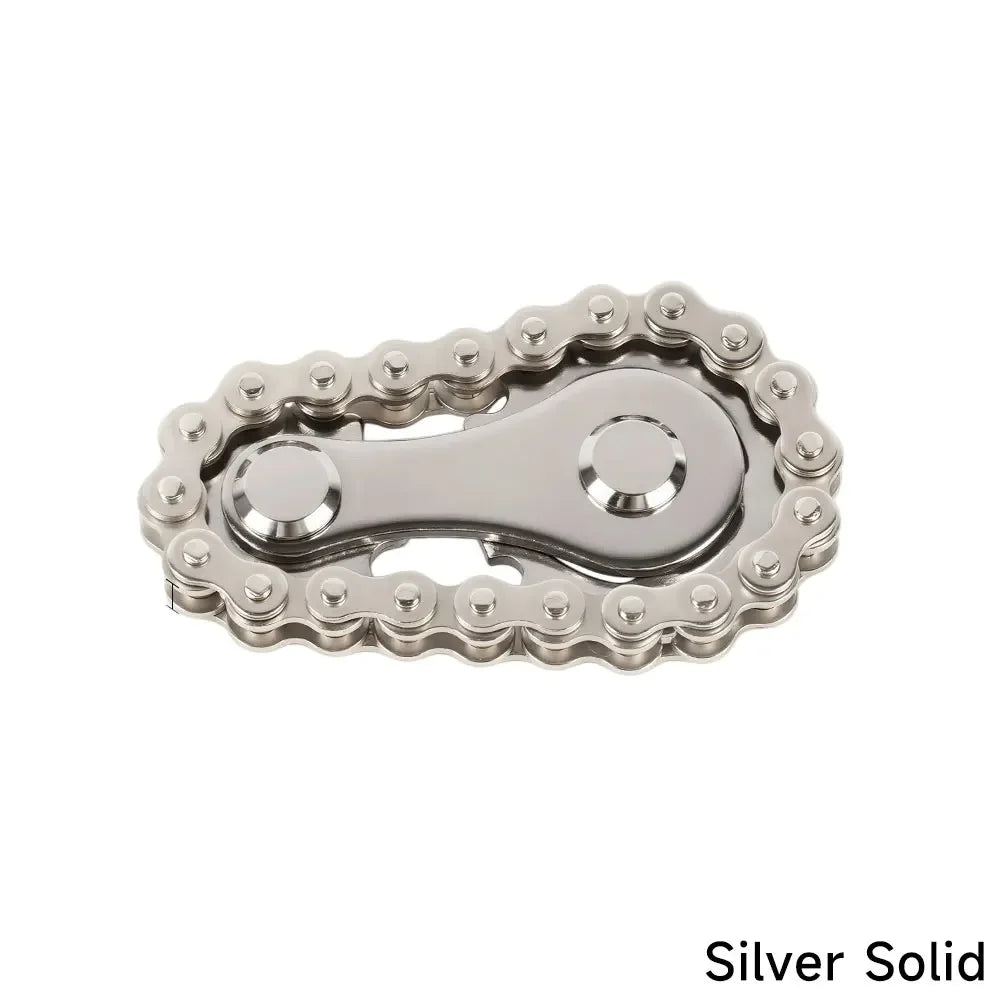 Metal Bike Chain Fidget Spinner – Anti-Stress Gyro Toy for Focus, Anxiety & Calm | CE Certified