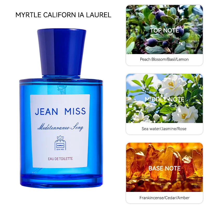Blue Mediterranean Fruity Perfume - Fresh Unisex Fragrance (50ml)