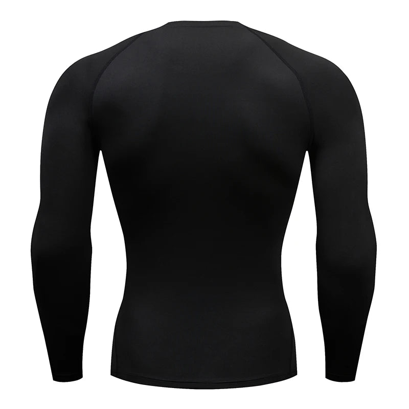Men's Compression Long Sleeve Athletic Shirt - Running & Gym Performance Top