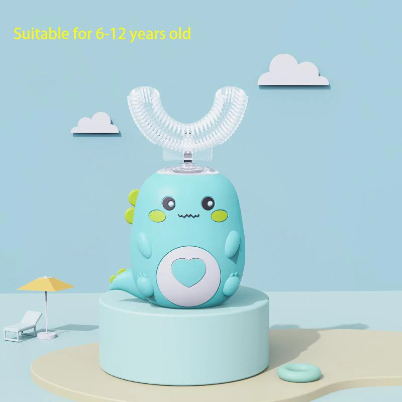 Children's U-Shaped Electric Toothbrush - 360° Smart Sonic Rechargeable Kids Toothbrush