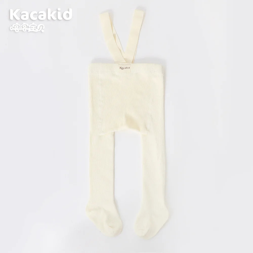 Christmas Baby Knit Suspender Tights 0-24M Infant Toddler High Waist Leggings