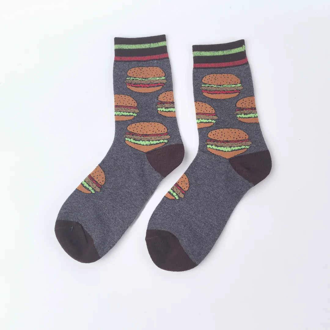 Funny Food Print Socks Unisex Casual Socks