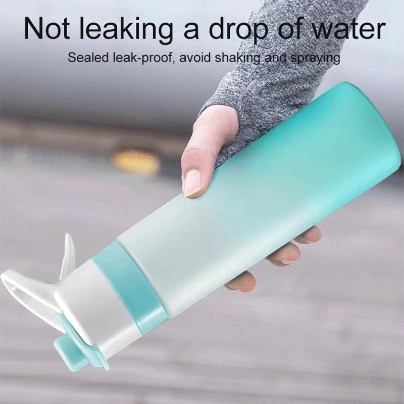 700ml Sports Water Bottle with Spray Mist - BPA Free Fitness Bottle for Gym & Outdoor
