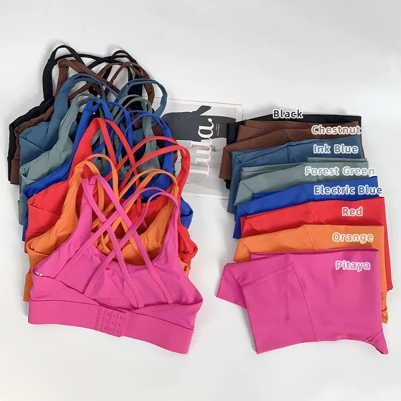 Women's 2-Piece Yoga Set - Crop Top & High Waist Leggings for Gym & Fitness