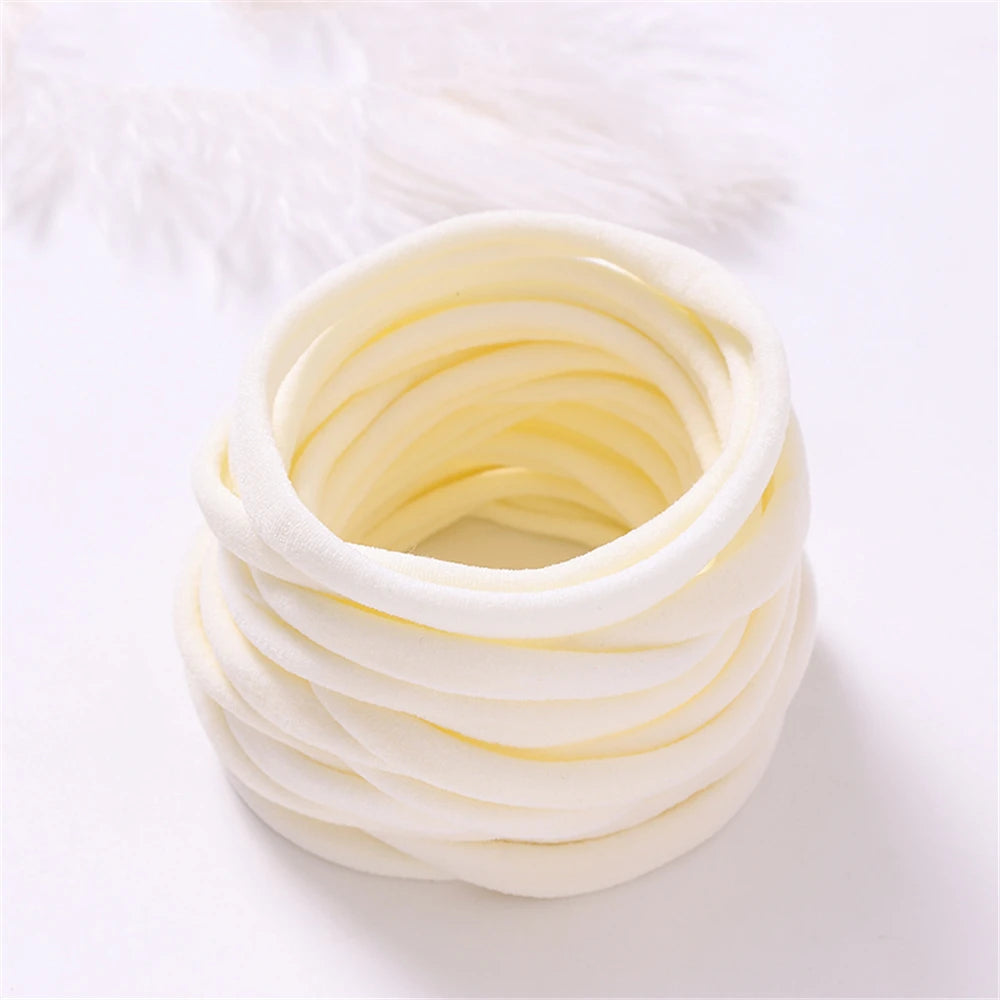 20PCS Baby Girl Soft Nylon Headbands Stretchy Traceless Hair Accessories