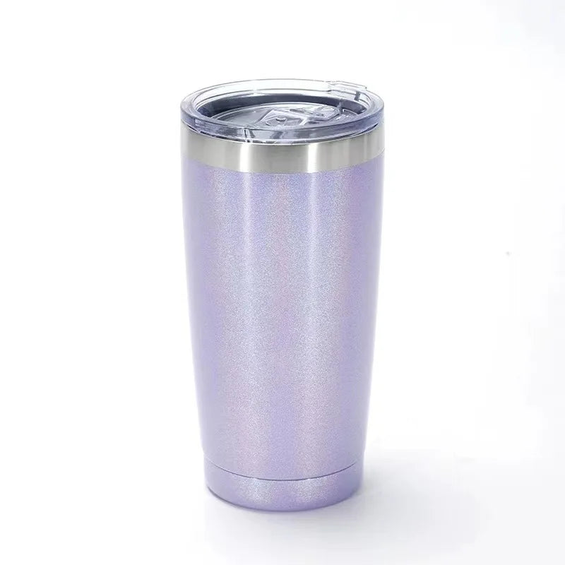 20oz stainless steel car cup, double-layer stainless steel thermos cup, portable car ice-cold cup