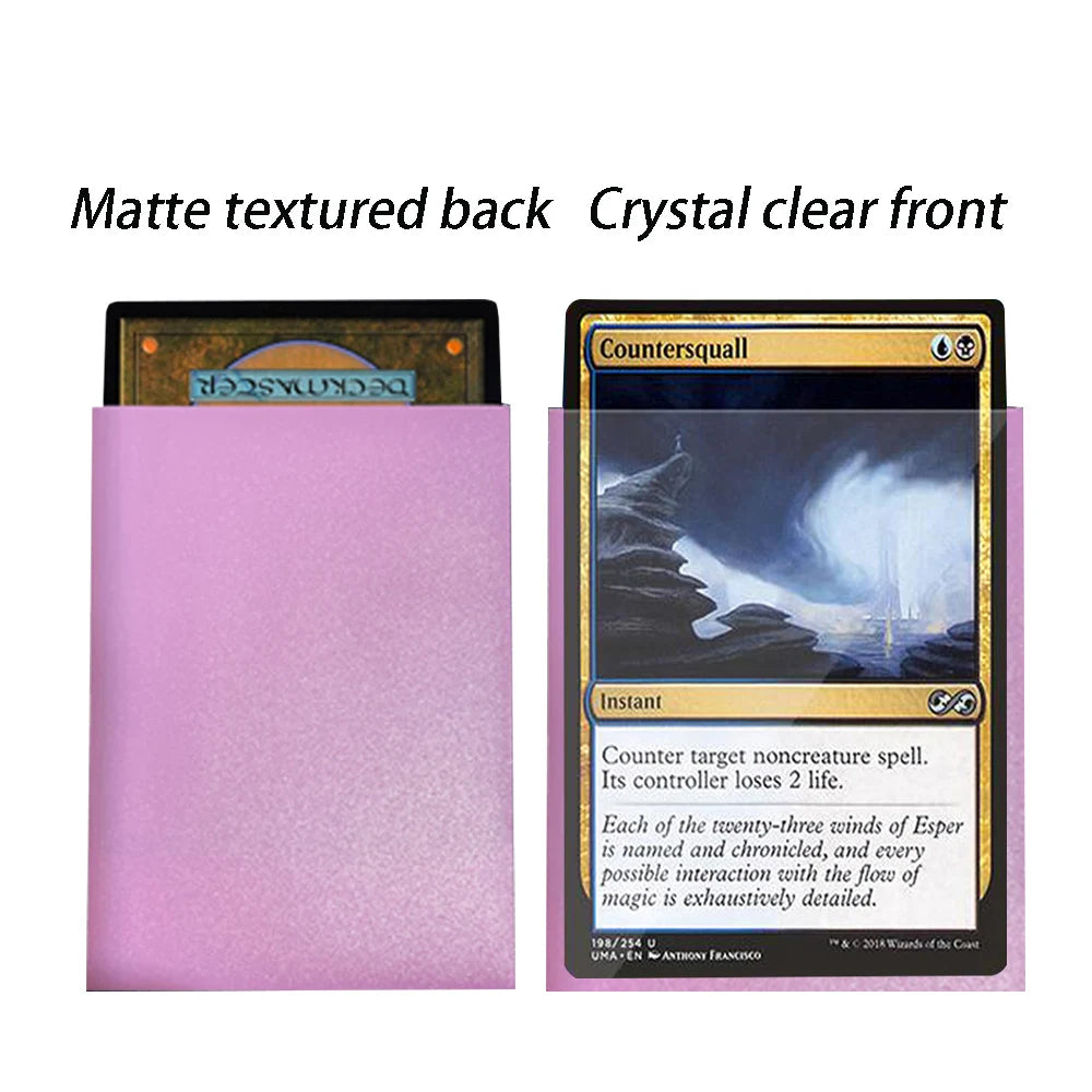 Card Sleeves 66×91mm – 100 Pcs Frosted Protective Sleeves for Trading Cards
