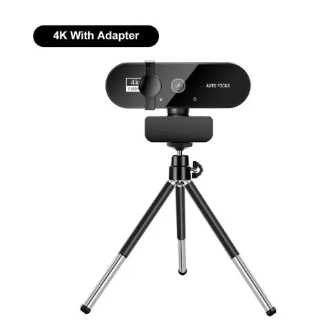 4K Webcam with Autofocus & Microphone - HD USB Camera for PC Laptop Streaming & Video Calls