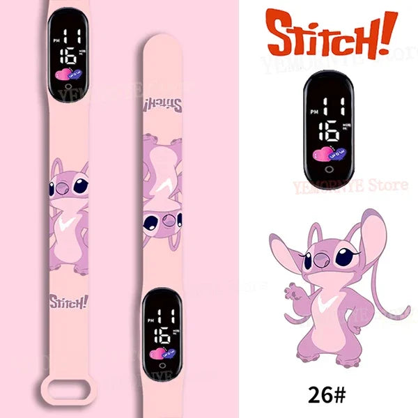 Disney Stitch Digital LED Watch – Kids Sports Watch