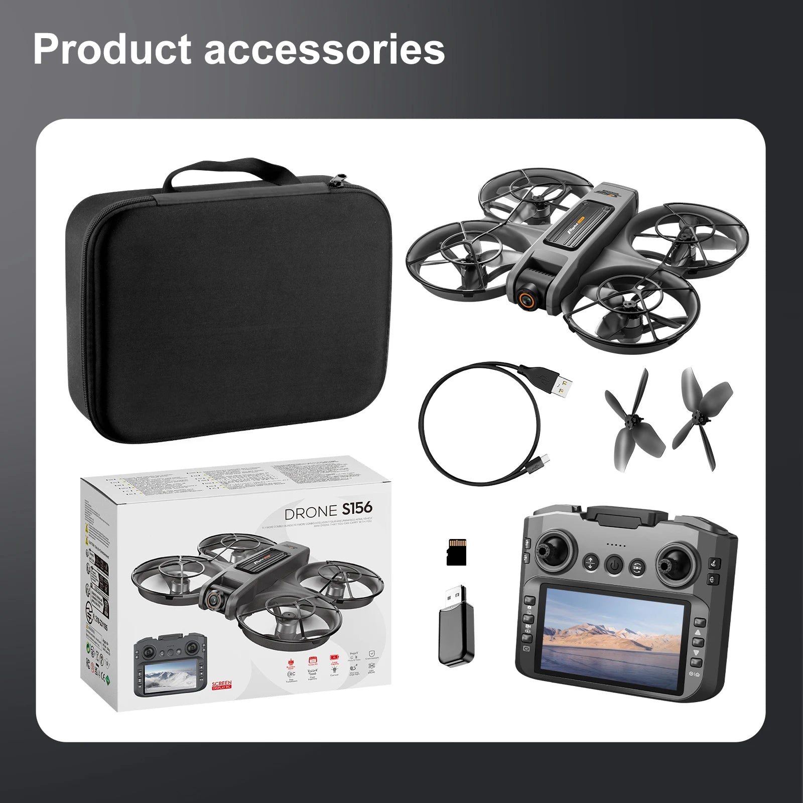 S156 Drone with 4K Camera & Optical Flow - 180° Adjustable Lens, Brushless Motors (180g)