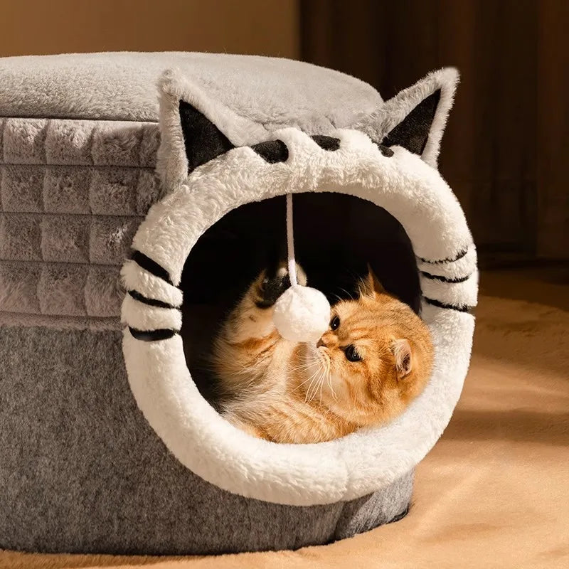 Cat Litter Box – Warm Enclosed Bed for All Seasons (Cats Under 7 lbs)