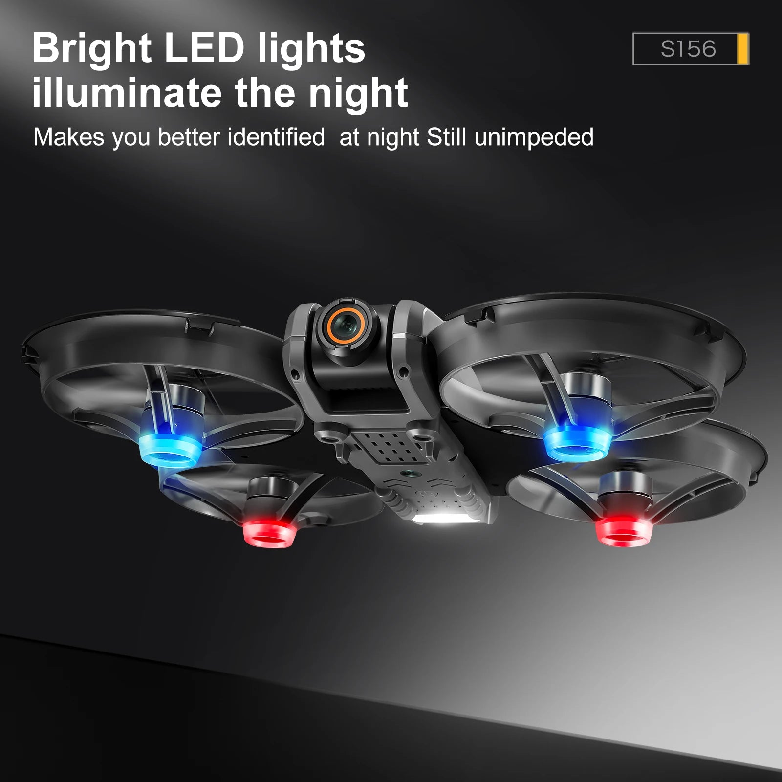 S156 Drone with 4K Camera & Optical Flow - 180° Adjustable Lens, Brushless Motors (180g)