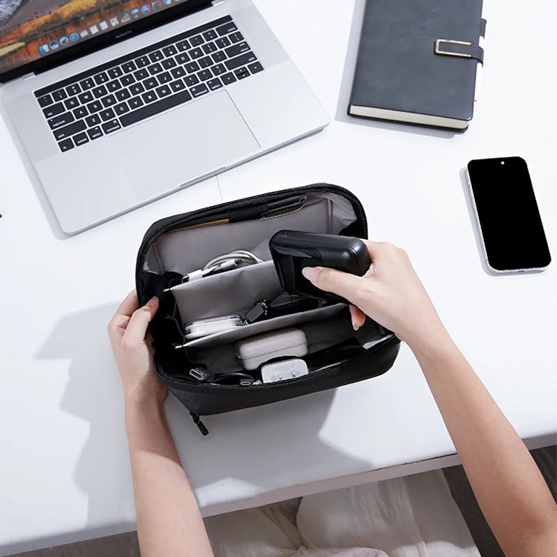 BANGE Travel Electronics Organizer – 3-Layer Portable Cord Case
