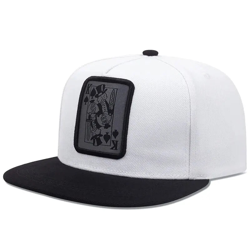 Playing Card Baseball Cap - Adjustable Snapback Trucker Hat for Fishing & Casual Wear