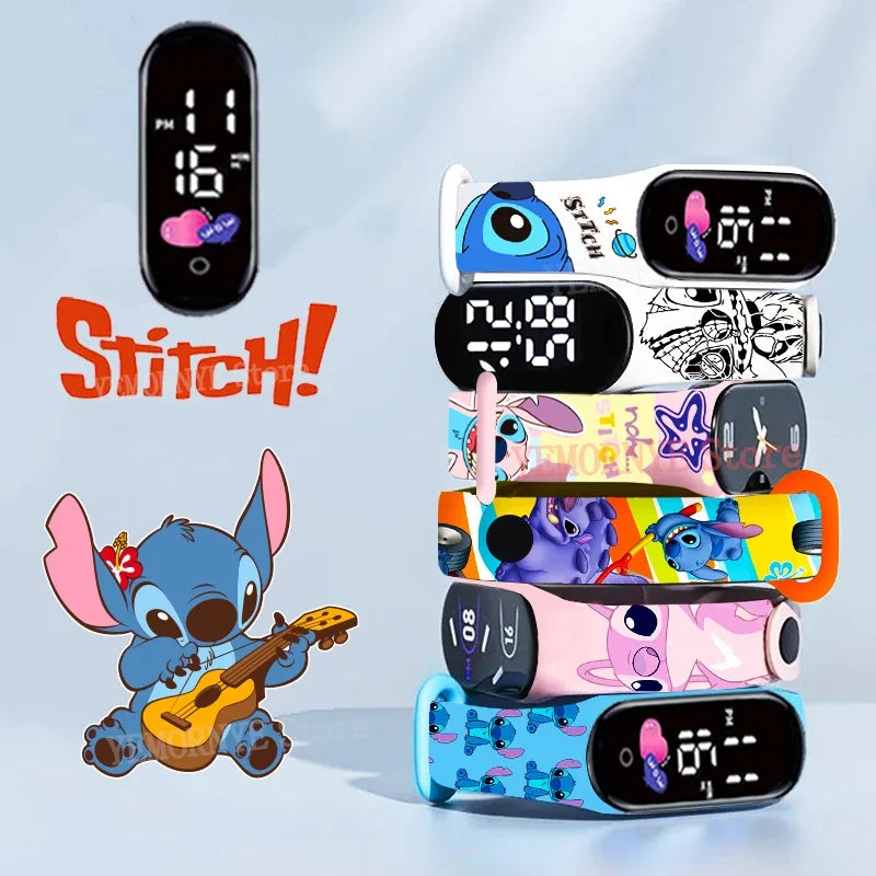 Disney Stitch Digital LED Watch – Kids Sports Watch