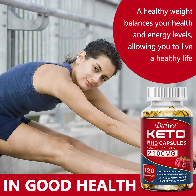 Keto BHB Capsules with Apple Cider Vinegar - Energy, Focus & Weight Management Support