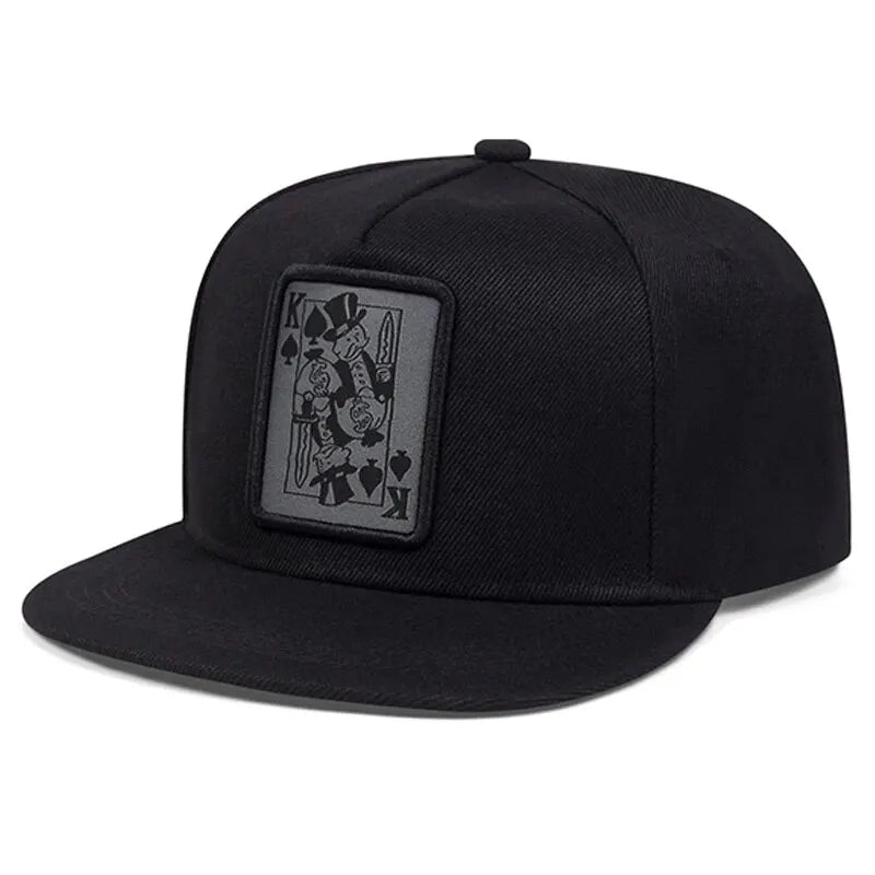 Playing Card Baseball Cap - Adjustable Snapback Trucker Hat for Fishing & Casual Wear