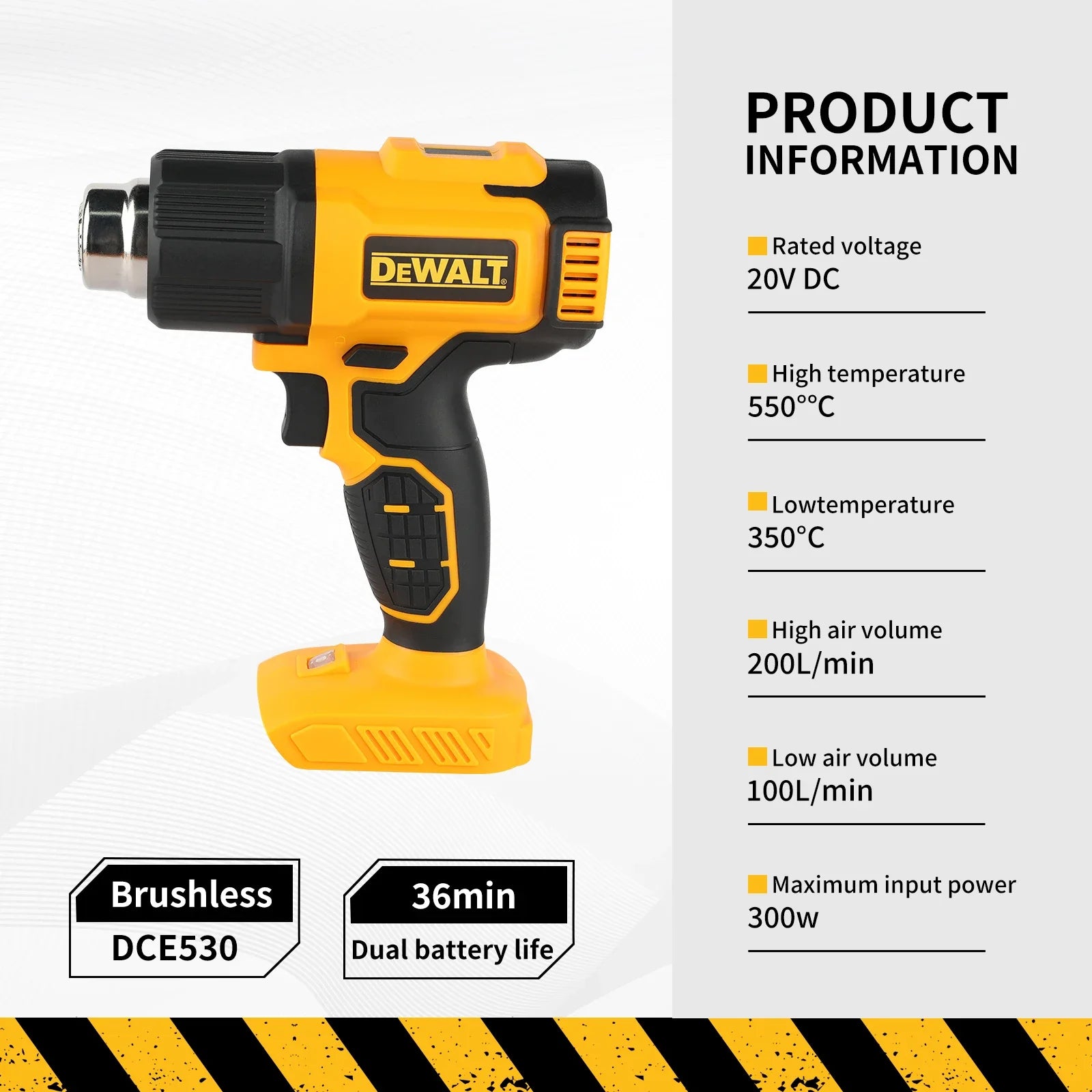 🔥 HOT DEAL! DeWalt DCE530 20V Cordless Heat Gun - 550°C Adjustable Temperature Power Tool