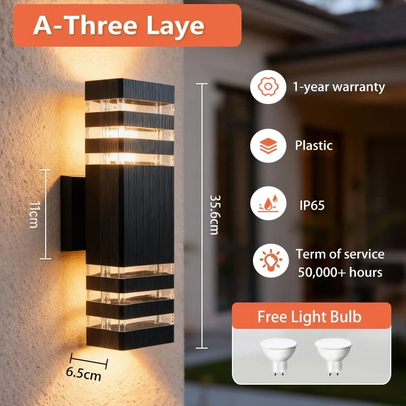Smart Motion Sensor LED Wall Lights - Waterproof Outdoor Porch & Garden Lamp (110V-220V)