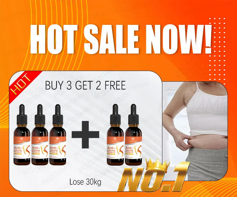 Slimming Essential Oil - Natural Fat Burning Body Massage Oil for Weight Loss