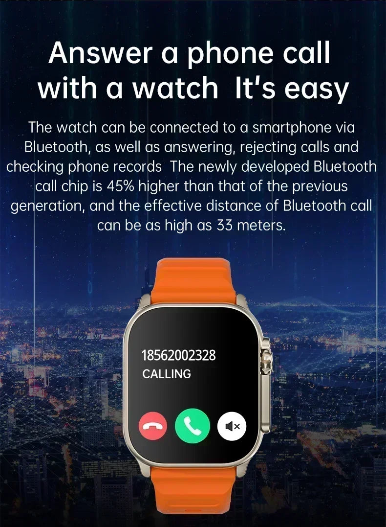 Watch 10 Ultra Smart Watch 49mm — NFC, GPS, Bluetooth Call & Wireless Charging