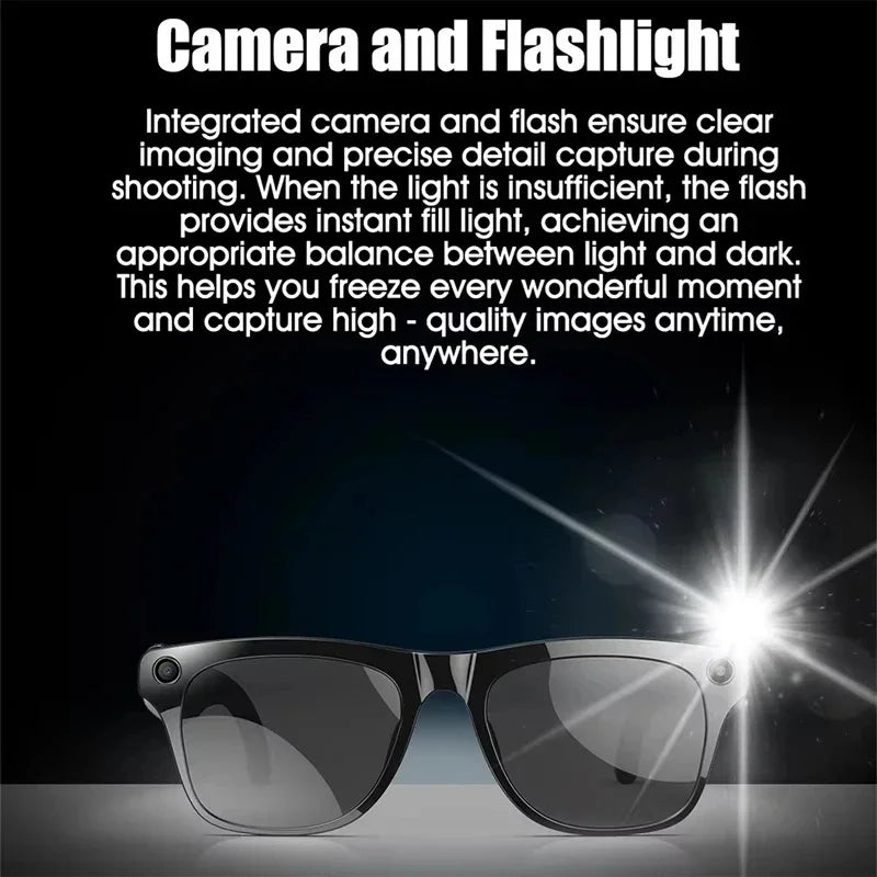 8K HD AI Smart Glasses - 800W Camera, Bluetooth & Voice Assistant