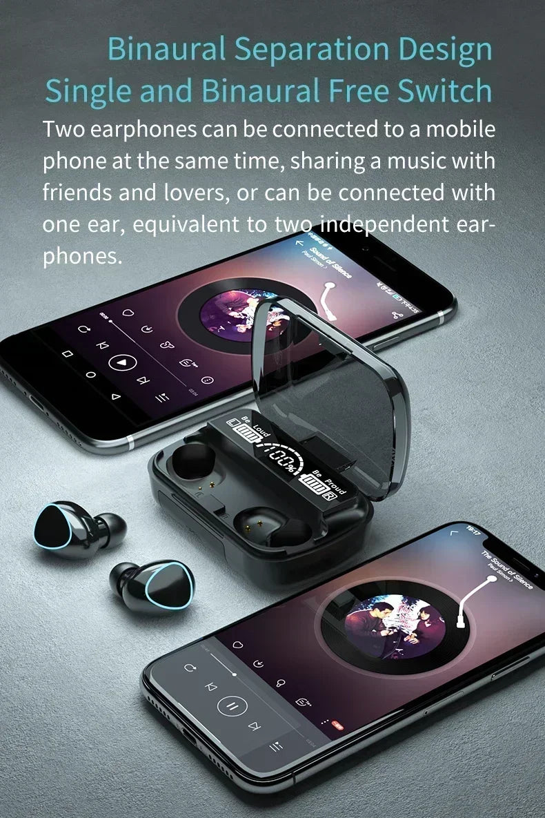 M10 Wireless Earbuds – Waterproof Bluetooth Sport Earphones with Noise Cancelling