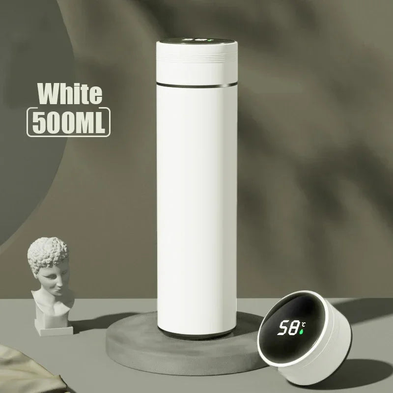 500ml Stainless Steel Thermos with Temperature Display - Insulated Bottle