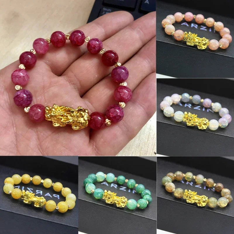 Pixiu Guardian Bracelet - Feng Shui Wealth & Luck Beaded Wristband for Men & Women