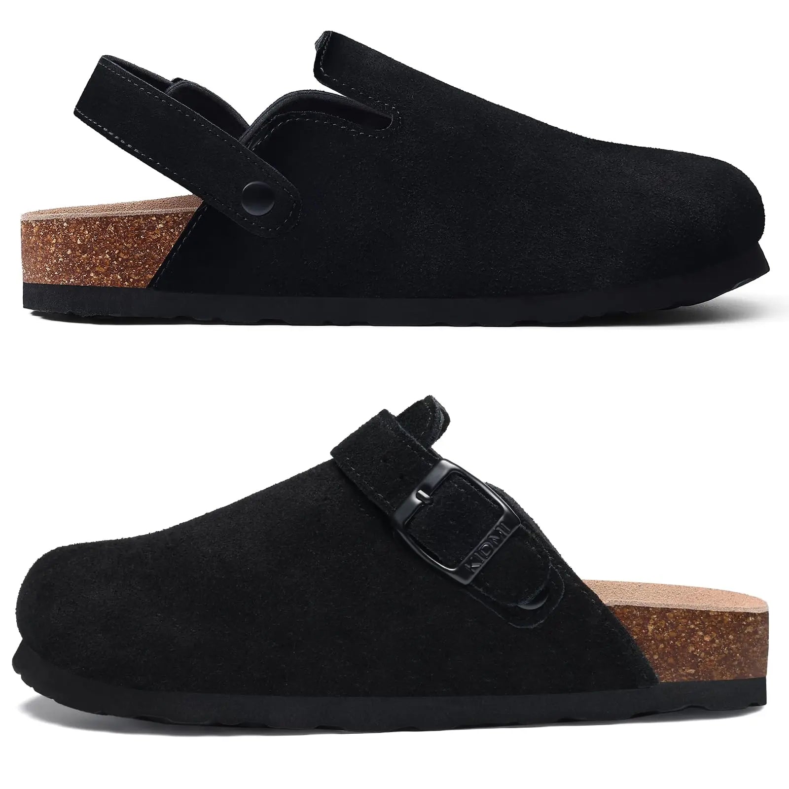 Asgard Women’s Leather Clogs – Soft Cork Mules with Adjustable Strap
