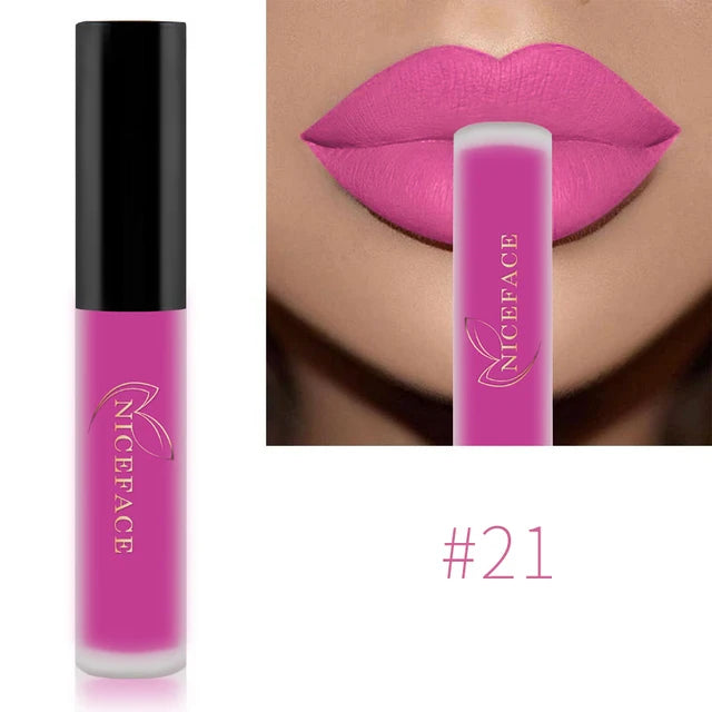 Waterproof Matte Liquid Lipstick - 25 Colors, Long-Lasting Lip Gloss