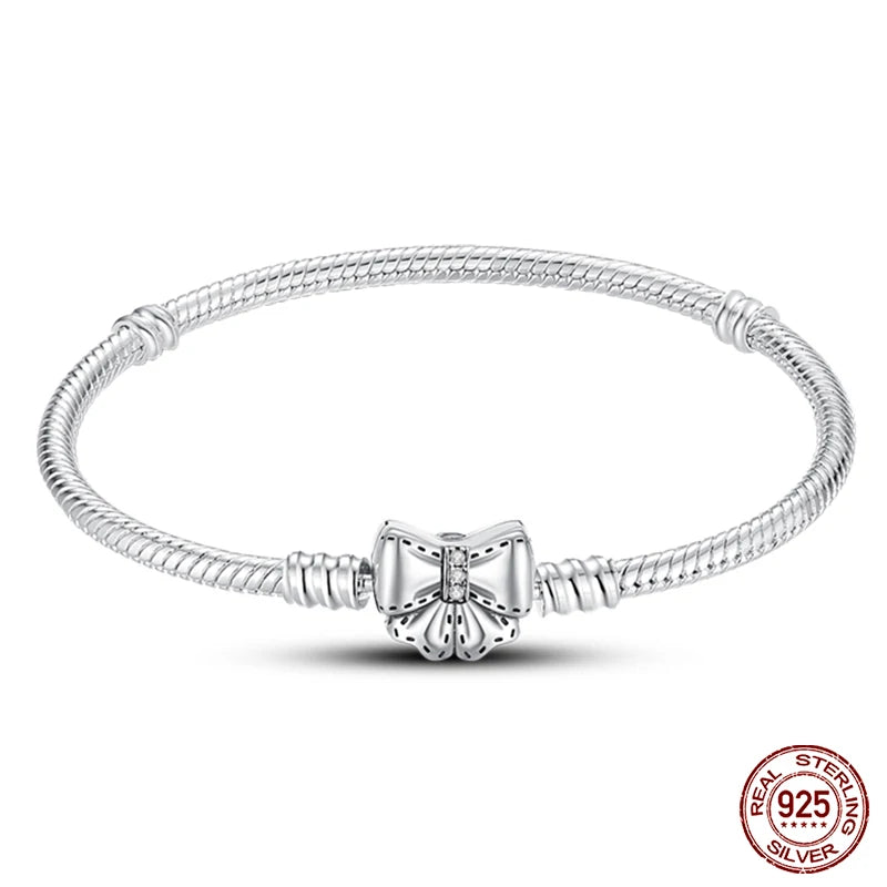 Silver Star Moon Clover Bracelet – DIY Charm Birthday Jewelry