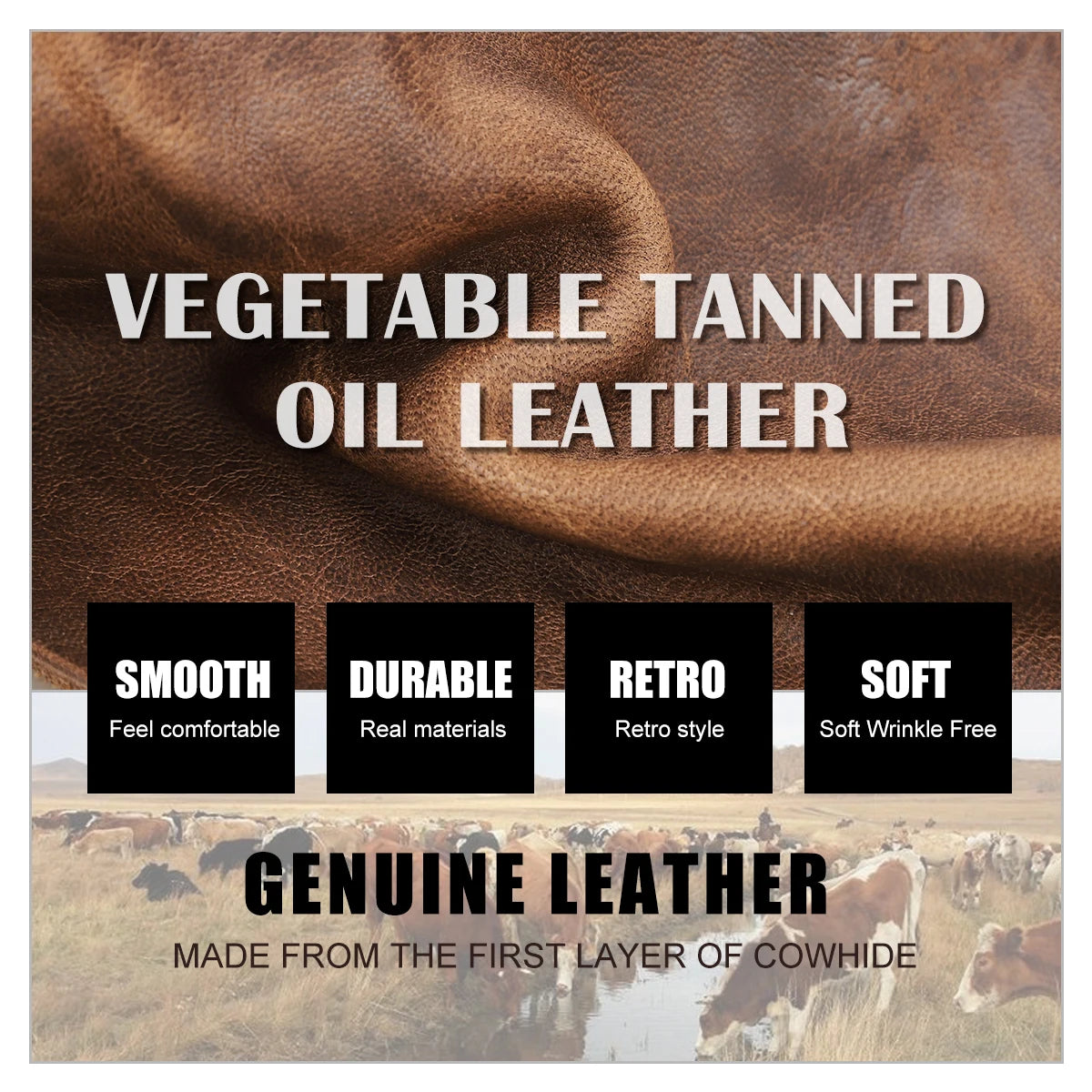 Crazy Horse Leather Trifold Wallet – Coin Pocket