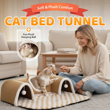 Cat Bed Tunnel – Spacious Collapsible Play Tube with Durable Design
