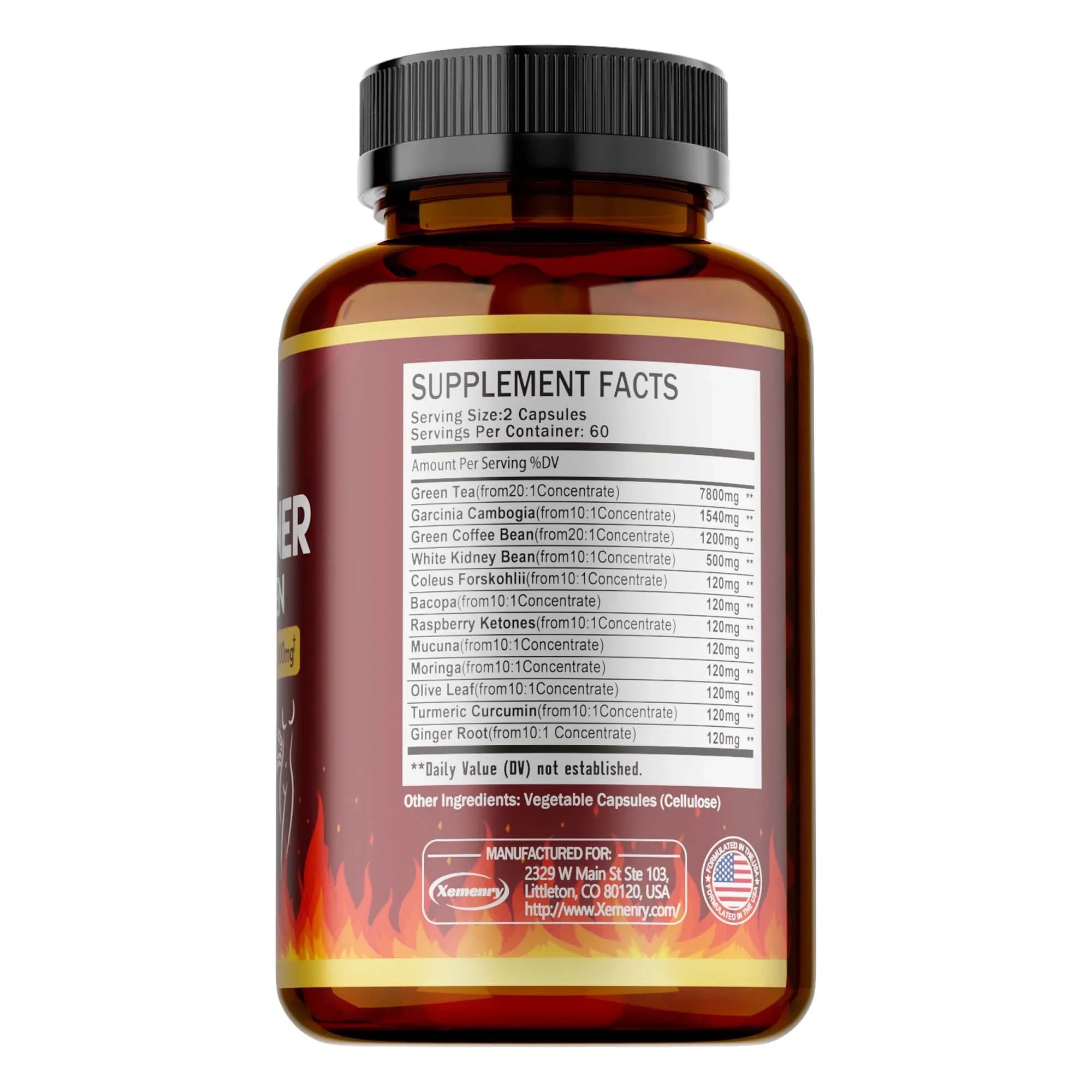 Green Tea Extract Capsules - Natural Fat Burner, Metabolism Booster & Antioxidant