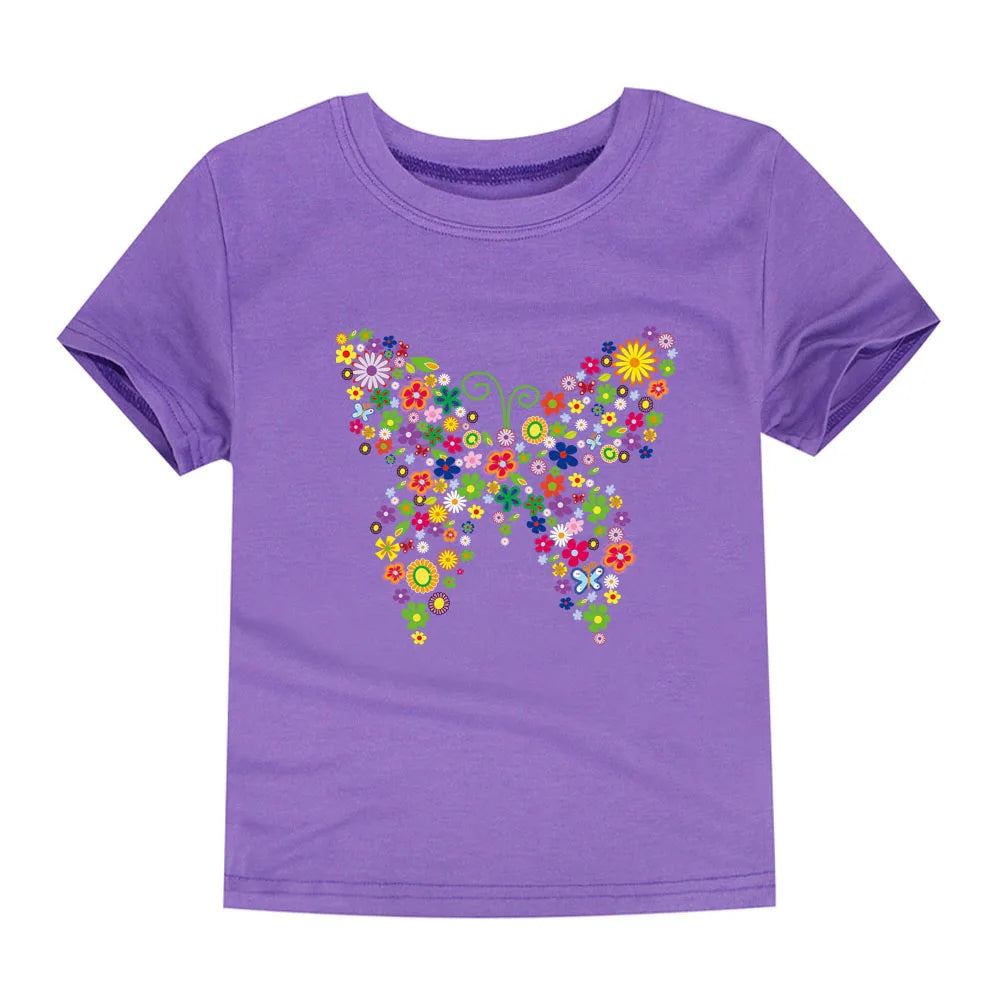 Toddler Girl Cotton T-Shirt Floral Print Tee