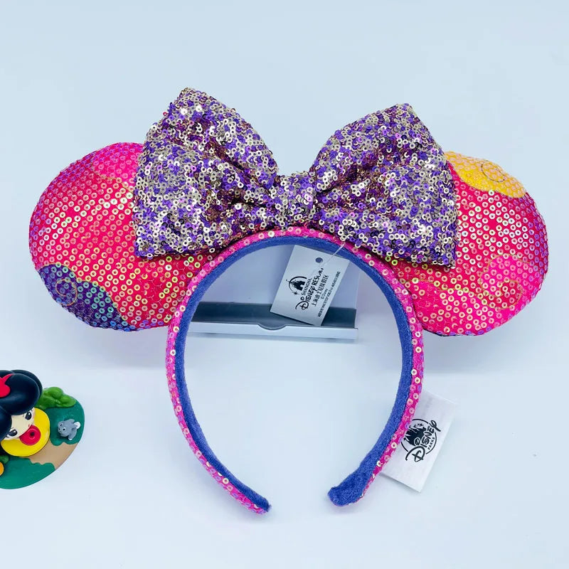 Disney Mickey Ears Headband – Minnie Sequin Party Hairband for Women & Girls