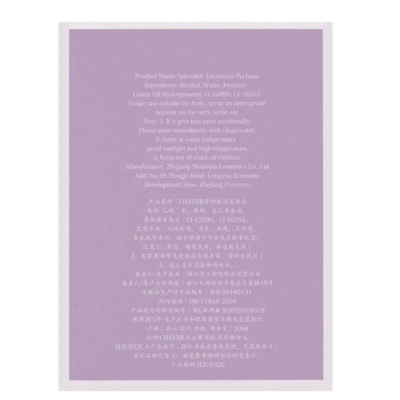Splendide Encounter Purple Meets Eau de Parfum - Light Floral Natural Spray Perfume (50ml)