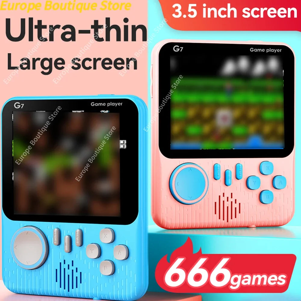G7 Handheld Game Console - 3.5" Screen with 666 Retro Games & Gamepad Option